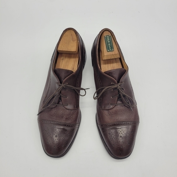Vito Rufolo 4393-02 Oxford Cap Toe Brown Leather Men\'s Shoes 9.5 Made in ?? main image 12